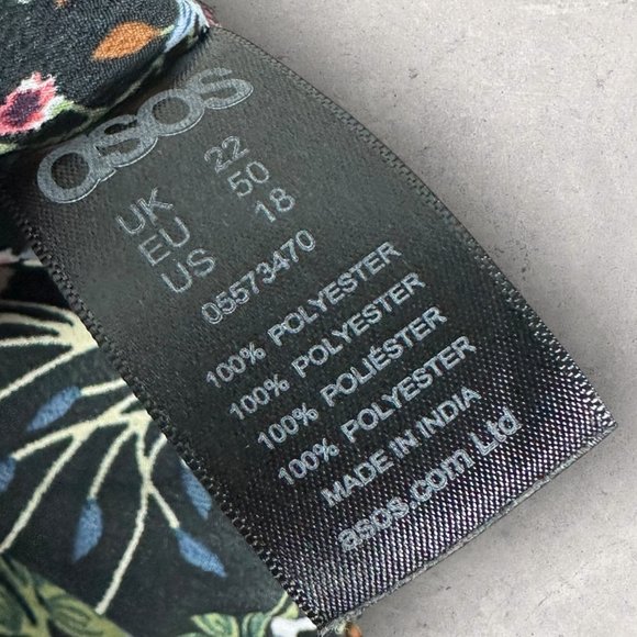 ASOS Wide Leg Floral Pants Womens Size 18 Skirted Tie Waist Boho Beach Elastic - Picture 8 of 16